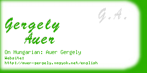 gergely auer business card